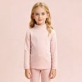 thumbnail image 6 of Breezora Kids Thermal Long Sleeve Shirt Base Layer for Cold Weather Breathable Moisture Wicking Top All Day Comfort 100 Size Pink, 6 of 8