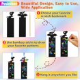 thumbnail image 3 of shiyou-52 Pcs Animal Scratch Bookmarks Set, Colorful Scratch Paper Art Bookmarks with Ribbon and Wooden Pen, Fun Dinosaur and Butterfly Design Scratch Art Bookmark for School Home Crafts, 3 of 4