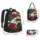 thumbnail image 2 of Easygdp Eagle With Hat And Roses Mochila para Niños y Niñas con Set de Caja de Almuerzo y Estuche para Lápices 3 en 1, Mochila Escolar Estampada para Adolescentes, 2 of 7
