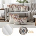 thumbnail image 6 of Fall Leaves Outdoor Waterproof Pillow Covers, Vintage Rustic Watercolor Leaf Plants Decorative Square Throw Pillowcase Sofa Cushion Sham for Patio/Couch/Chair, 18"x18" 2 Pack, 6 of 8