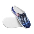 thumbnail image 3 of Kdxio Astronauts Start Running Women's Men's Slippers Plush Slip-On House Slipper for Winter Indoor Soft Cushion Non-slip Fluffy Slides Slippers-39/40, 3 of 7
