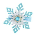 thumbnail image 2 of mfyjkho Pinza para el pelo navideña con forma de copo de nieve y diamantes de agua|accesorio para el pelo de princesa con pinza superior|6,5 x 6,5 x 1,6 cm|incluye 1 horquilla, 2 of 6
