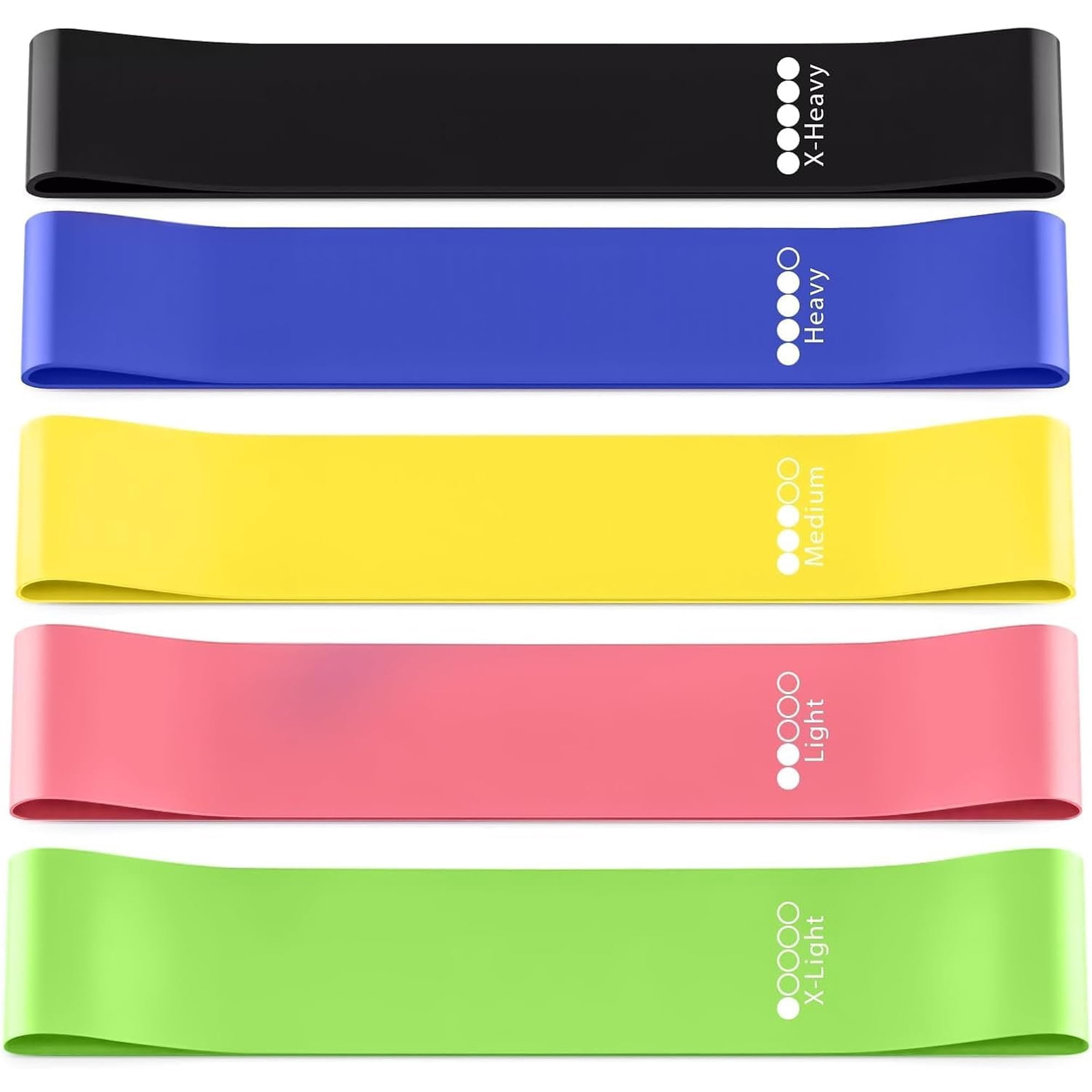 Resistance Bands for Workouts, Exercise Bands for Women and Men, Pilates Equipment, Fitness Equipment, 5 Different Levels Elastic Band for Gym