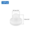thumbnail image 2 of 10 PCS Silicone Stopper, 2/5 in Reusable Salt Shakers Solid Stopper for Flower Pot Pipe Bottle, White, 2 of 5