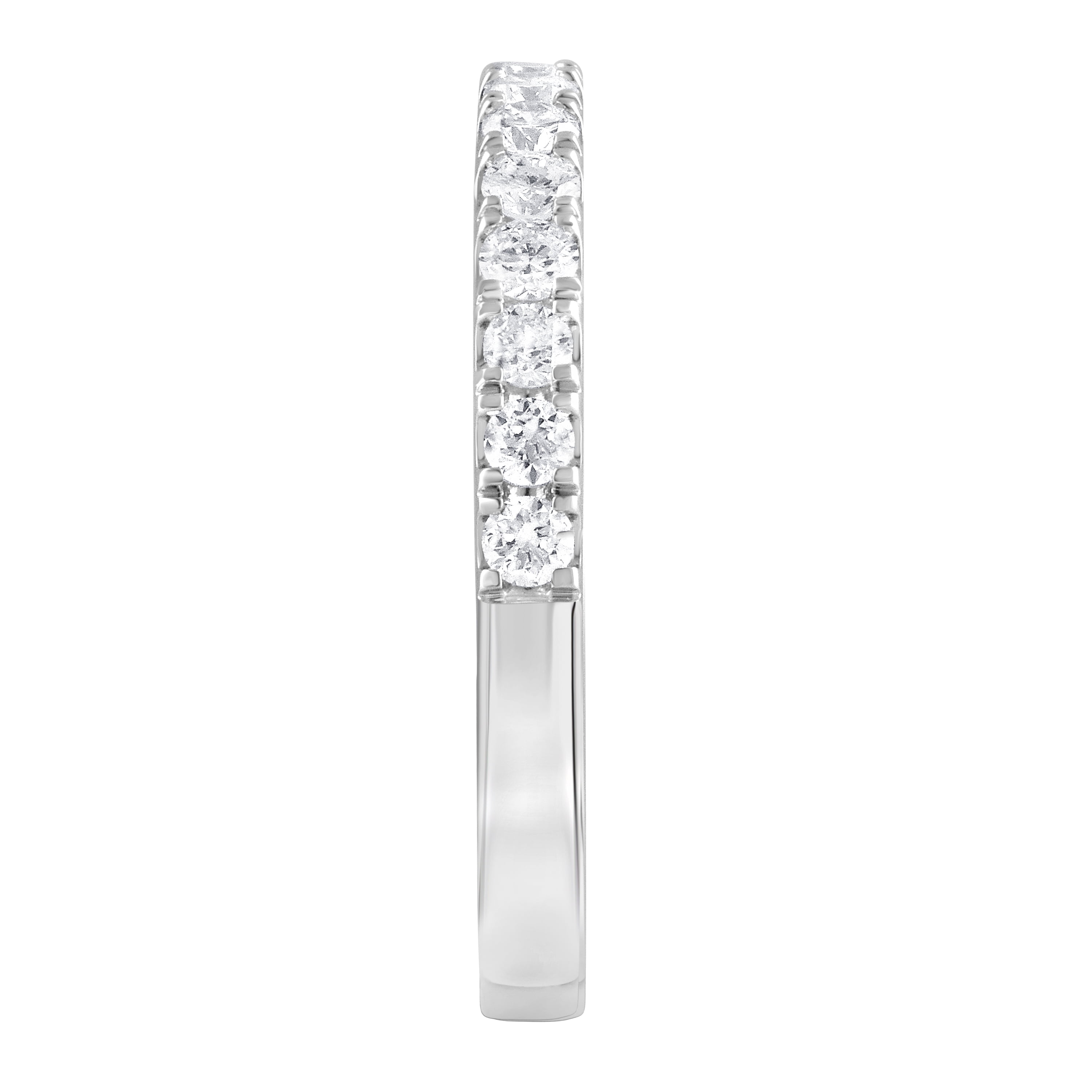 Unique Moments 1/2 Ct Round Lab Grown Diamond Wedding Band in 10K White Gold for Women (J, SII1)  (图4)