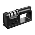 thumbnail image 2 of Handheld Knife Sharpener with 3-Stage Grinding, Scissor Slot, Non-Slip Base, and Hanging Storage for Kitchen Knives, 2 of 6