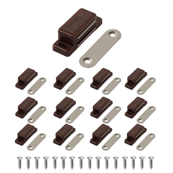 Magnetic Door Catch, Cupboard Drawer Cabinet Door Magnetic Latches,for Kitchen Wardrobe 12 Pack White