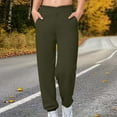 thumbnail image 3 of Cethrio Boys Sweatpants with Pockets, Sports Elastic Waist Casual Relaxed Fit Running Joggers Army Green Size 6, 3 of 6