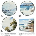 thumbnail image 3 of Designart "Coastal Serenity Rocky Beach painting II" Nautical & Beach Floater Framed Canvas Print, 3 of 7