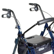 drive Duet 4 Wheel Rollator / Transport Chair 300 lbs Aluminum 31.5 to 37 inch Handle Height