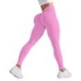 thumbnail image 2 of 3D Anti Cellulite Leggings Scrunch Butt Compression Legging Push Up Yoga Pants Workout Yoga Pants Resistance Band Leggings Breathable Booty Butt Lifting Leggings 3D Gym Leggings for Women Pink S, 2 of 7