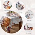 thumbnail image 5 of Orange Blue Pumpkin Fall Table Cloth Waterproof Tablecloths, Thanksgiving Maple Leaf Tablecloth Dining Table Cover for Kitchen Party Tabletop Outdoor, Rectangle Tablecloth 54x108 Inch, 5 of 9