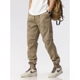 thumbnail image 3 of 2023 New Summer Cargo Pants Men Cotton Casual Slim Fit Joggers Fashion Drawstring Zip Leg Work Trousers Male Streetwear, 3 of 6