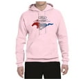 thumbnail image 2 of Wild Bobby, Classic Ford Mustang Car Logo, Cars and Trucks, Unisex Graphic Hoodie Sweatshirt, Light Pink, Small, 2 of 3