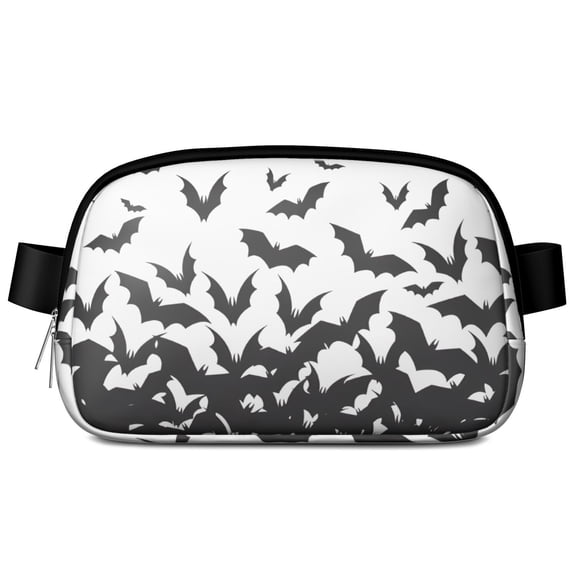 Halloween Bat Swarm Pattern Cute Fanny Packs for Women,Travel Waterproof Crossbody Fanny Bags Waist Purse for Women Anti Theft Adjustable Strap for Running Travel Cycling