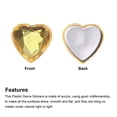 thumbnail image 4 of Uxcell 40 Pcs Acrylic Heart Rhinestone 0.79" Flat Back Plastic Gems Light Brown, 4 of 7