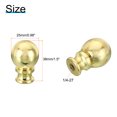 thumbnail image 2 of Uxcell 1.5" Tall Aluminum Lamp Finials Cap Knob, Lamp Screw Holder Tapped 1/4 27, Gold, 2 of 5