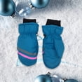 thumbnail image 2 of Guantes Unisex Moyic 3 pares impermeables de invierno para niños Suministros térmicos cian S, 2 of 6