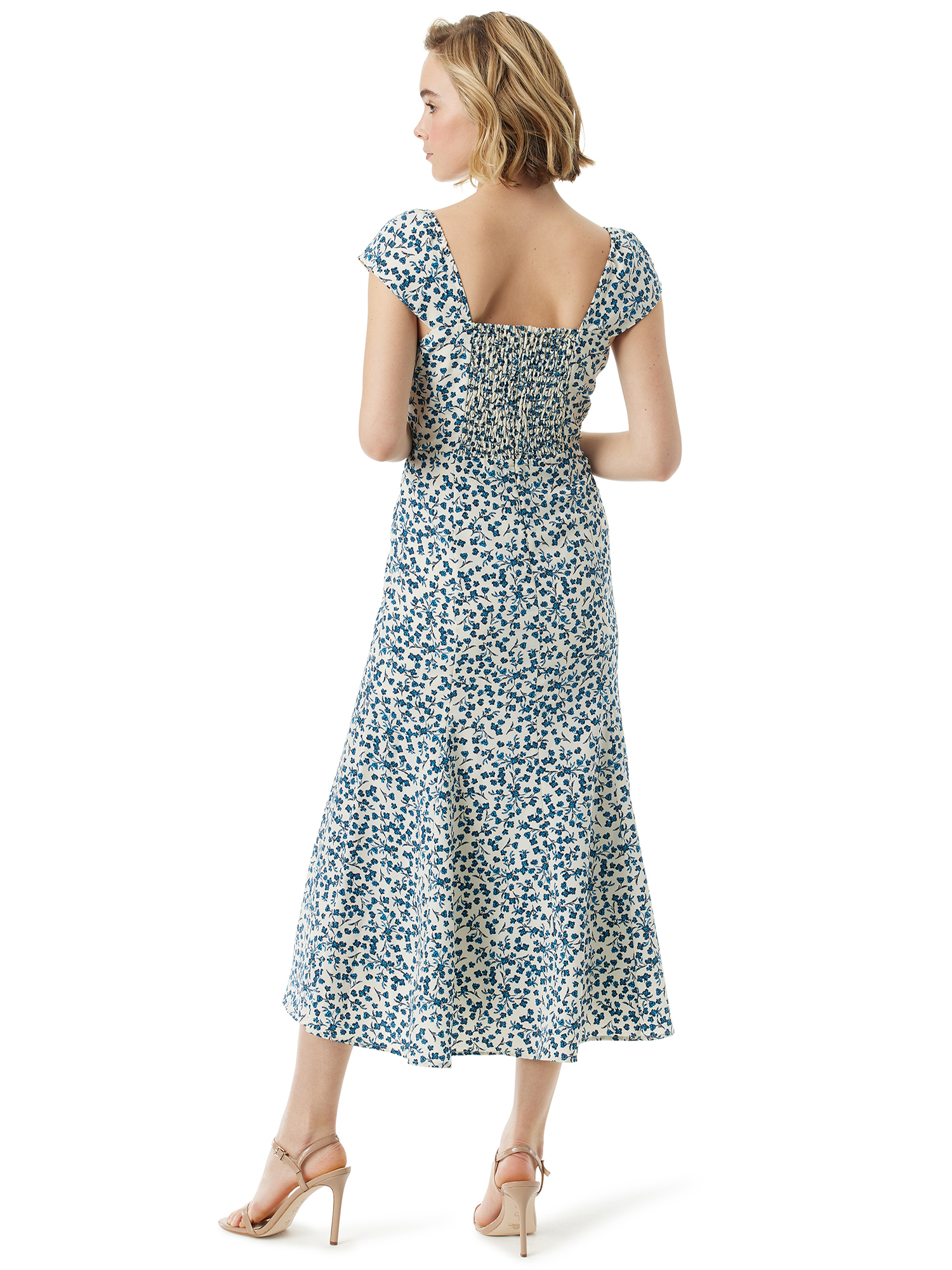 Jessica Simpson Women's Sundress Floral Print Short Sleeve Dress