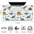 thumbnail image 5 of Long Mouse Pads for Desk,White Realistic Dinosaurs Pattern Desk Mats on Top Of Desks, Desk Mouse Pad Extra Large with 3mm Non-Slip Base and Stitched Edge for Gaming,Office,Work,Home 47.3"x23.6", 5 of 6