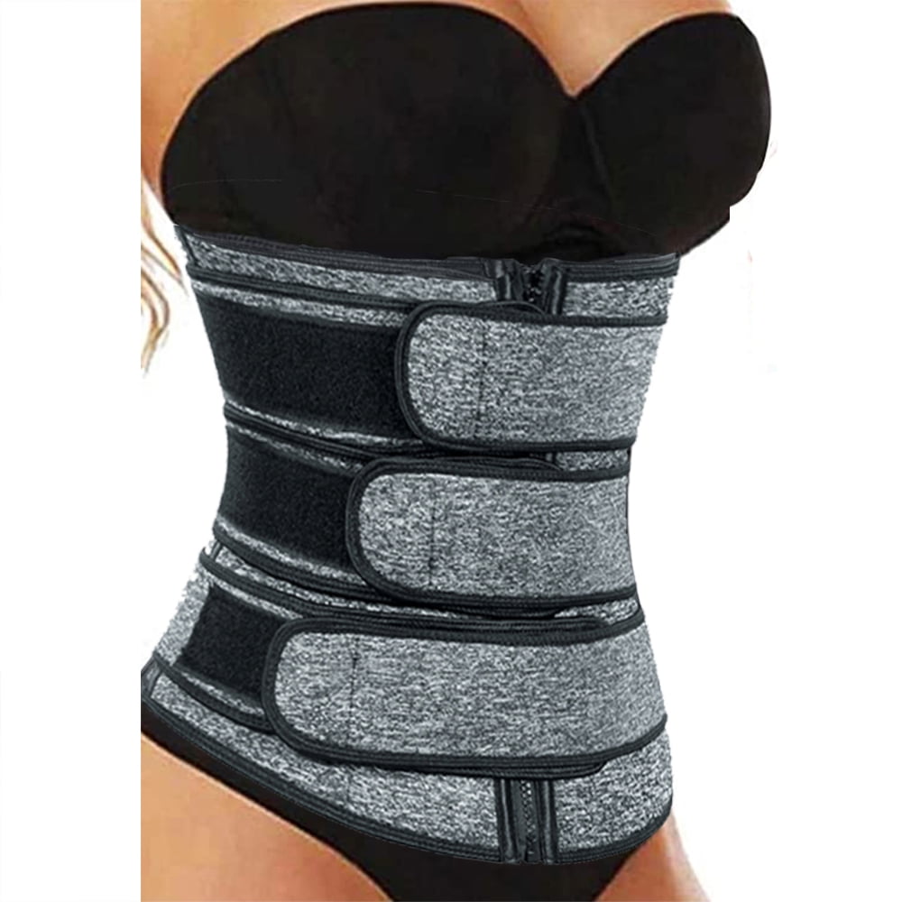 Waist Trainer for Women Weight Loss Corset Zipper Stomach Band Neoprene Burner Sweat Sauna Trimmer Body Workout Belt 