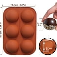 thumbnail image 6 of 6 Holes Medium Semi Sphere Silicone Molds,  Half Sphere Silicone Baking Molds for Making Chocolate, Cake, Jelly, Dome Mousse, 6 of 7