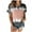 #7-Black, variant on Pntutb Women's Color Block Tie-Dye Patchwork Crew-Neck T-Shirt Casual Tee Tops
