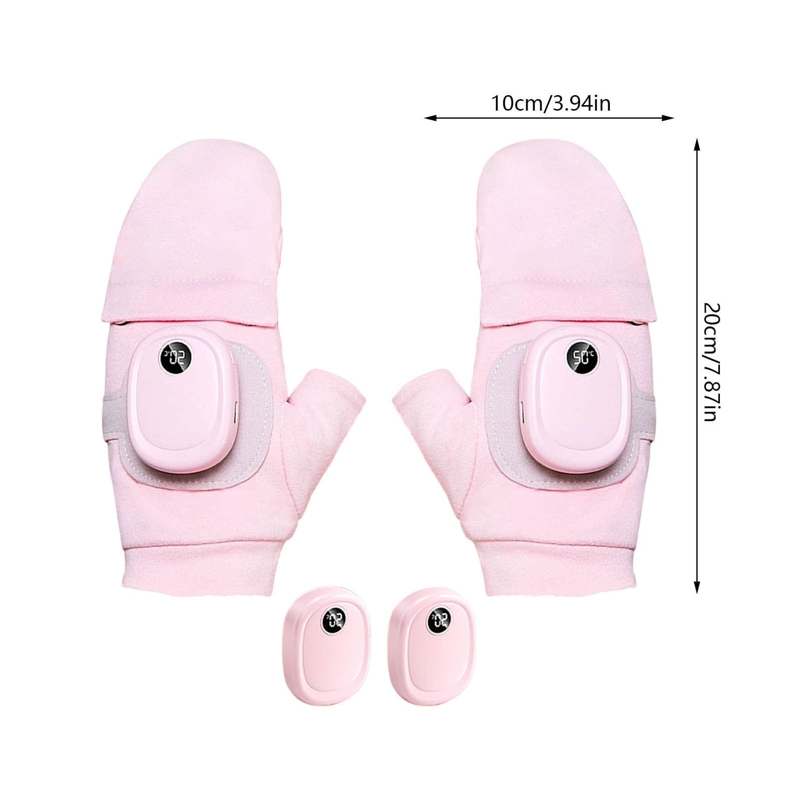 Upgraded Rechargeable Fingerless Hand Warmer for Heating Comfort During Work Cycling Skiing Motorcycle Camping and Hiking Activities