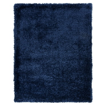 Gertmenian Delos Solid Modern Solid Navy Indoor Area Rug, 4x6