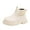 White, variant on Toddler/Little Kid Girls Ankle Boots Chelsea Boots Fashion Side Zipper Lace up Waterproof Combat Shoes