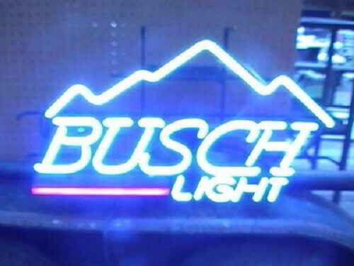 Busch Light Neon Sign Light Beer Bar Pub Decor Handmade Real Glass Tube17"x14" 