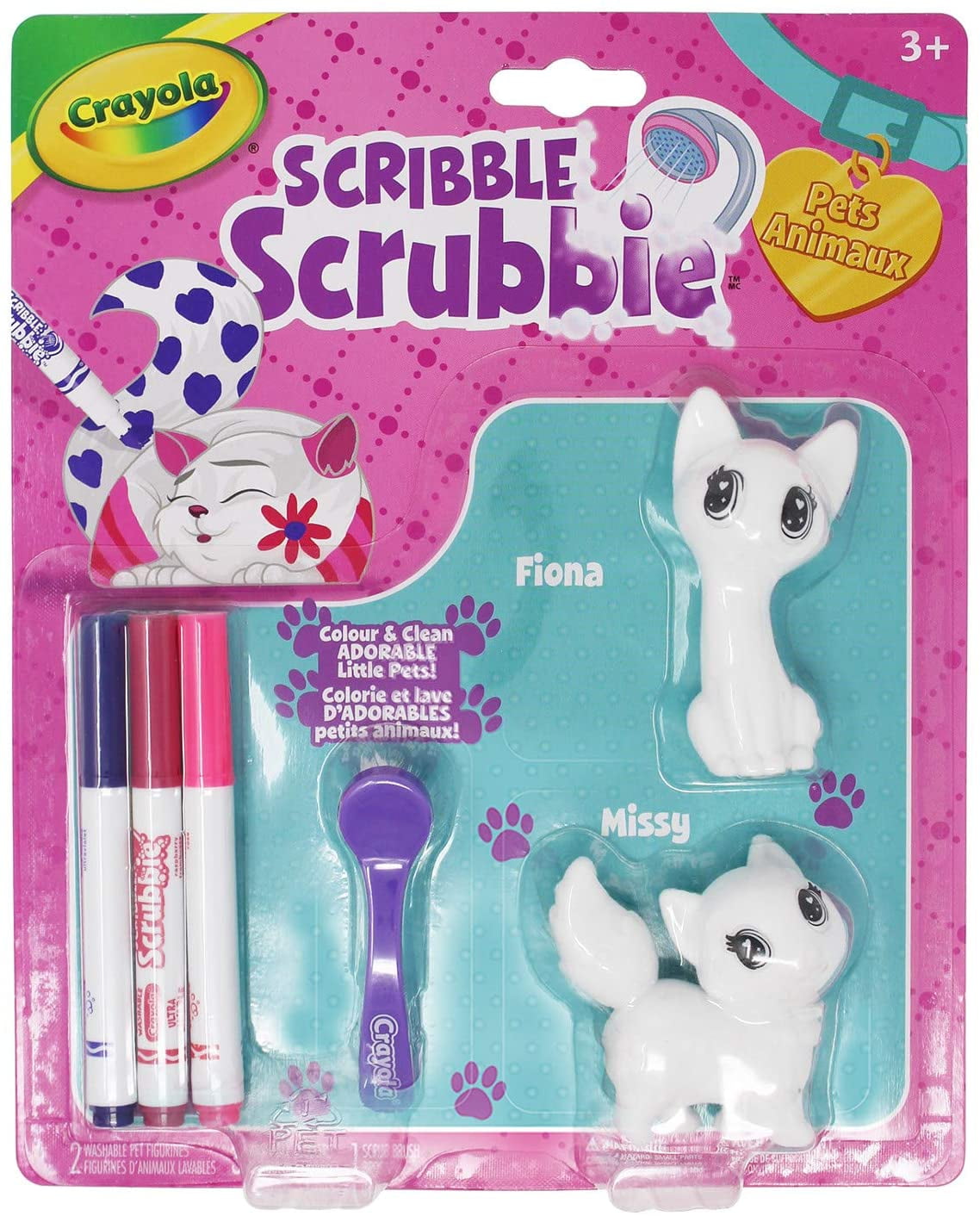XIAOLUO Scribble Scrubbies, Colour & Wash Cat, Holiday Toys, Washable