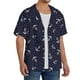 thumbnail image 2 of Fotbe Anchor Camisa Estampada de Manga Corta para Hombre, Casual de Verano, Estilo Playero, Sin Arrugas-Large, 2 of 5