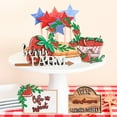thumbnail image 4 of Rustic Farmhouse Tiered Tray Decors Eco-friendly  Exquisite Pattern  Bright Color Tiered Tray Ornaments (5/6/7/8Pcs), 4 of 8