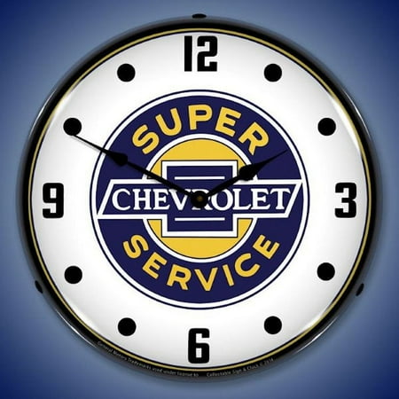 Chevrolet Super Service Wall Clock, Lighted