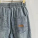 thumbnail image 4 of Pantalones vaqueros para hombre, pantalones cónicos, pantalones vaqueros recortados de invierno para hombre, pantalones harén de algodón elástico, estilo coreano de lujo, pantalones vaqueros de talla, 4 of 4