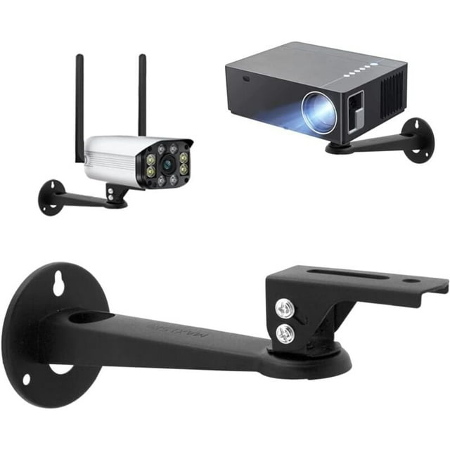Support Mural pour Mini Projecteur, Acier au Carbone 20cm - Support de Plafond pour Projecteur Réglable à 360° avec Vis M4 pour Caméra/projecteur/Caméra Web, Noir