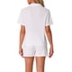 thumbnail image 3 of Conjunto de pijamas para mujeres INSPIRE CHIC 100% algodón, con botones, cuello de muesca, ropa de dormir de manga corta, trajes de 2 piezas con bolsillos, M, blanco, 3 of 6
