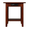 thumbnail image 3 of Leo & Lacey Modern Wood End Table w/ USB Charging Ports in Walnut, 3 of 9