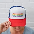 thumbnail image 6 of CafePress - Retro Queer - Adjustable Unisex Printed Trucker Hat with Mesh Back, 6 of 10