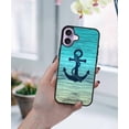 thumbnail image 5 of WIRESTER Shockproof Soft Rubber Cover Case for Apple iPhone 17 6.3" 2025, Blue Anchor Wood-Look, 5 of 5