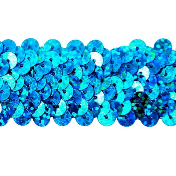 Expo Int'L 5 Yards Of 3 Row 1 1/4" Starlight Hologram Stretch Sequin Trim