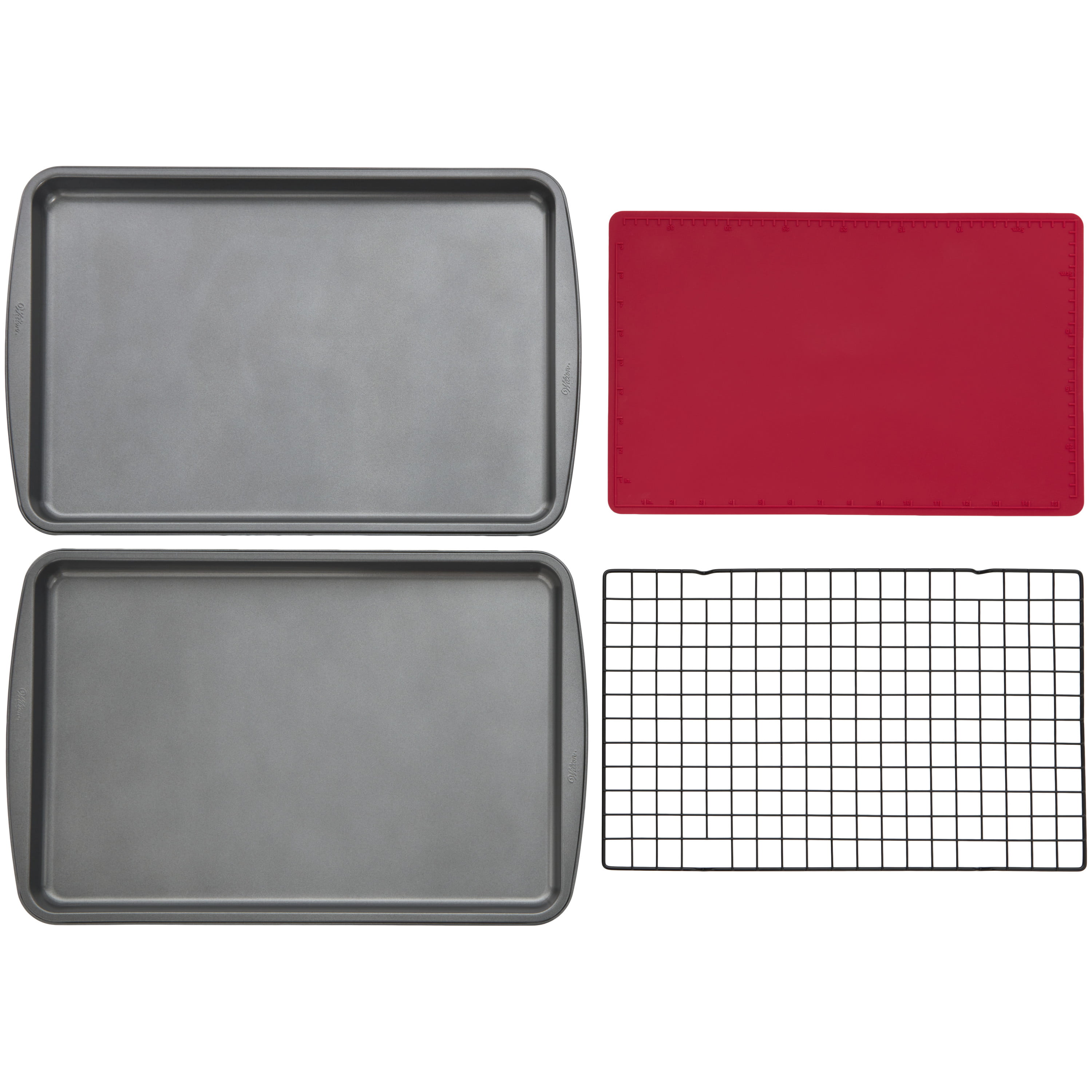 Silicone Baking Sheet Pan Set, 4PCS Nonstick Silicone Dividers for Baking  Trays, Cooking Baking Pan Dividers with Handle, Reusable Bakeware for Meal