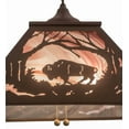 thumbnail image 3 of Meyda Tiffany 177227 Buffalo At Dawn 2 Light 22" Wide Pendant - Cafe Noir, 3 of 7