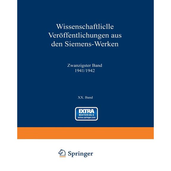 Wissenschaftliche Veröffentlichungen Aus Den Siemens-Werken, (Paperback)
