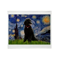 CafePress - Starry Night Black Poodle (ST Throw Blanket - Soft Fleece Throw Blanket, 50"x60" for All Ages