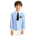 thumbnail image 2 of Mceream Long Sleeve Dress Shirts for Boys Girls Button Down Shirt School Uniform T Shirt Spring Summer Collared Shirt with Tie Casual Back to School Shirt Tops Camisa Escolar Para NiñO 4-18 Years, 2 of 8
