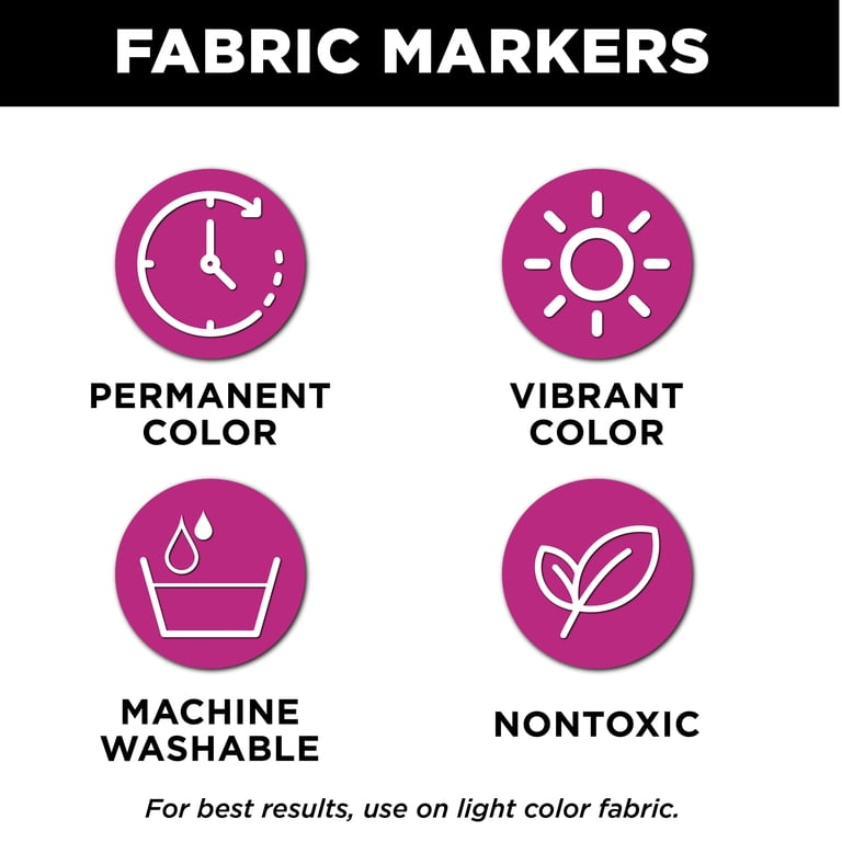 Tulip Fabric Markers, Black Fine & Brush Tip (3-Pack) photo 4