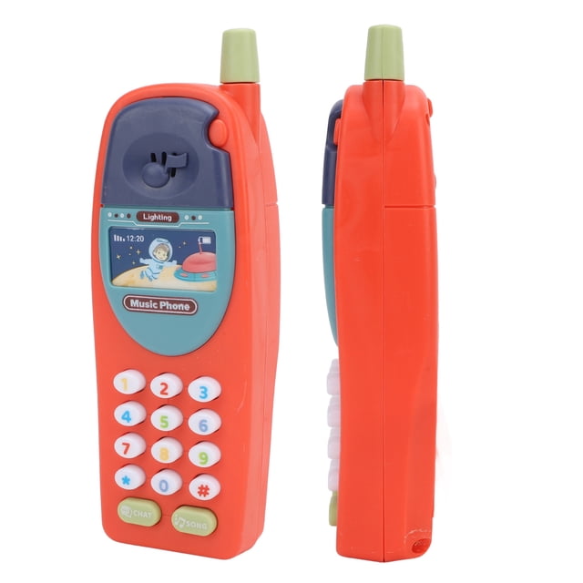 Teléfono de Juguete para Bebés, Diseño de Simulación, Varidad de Música Relajante, Juegos de Rompecabeza de Educación Tempana para Niños Pequeños, Plástico, 15 x 5 cm,