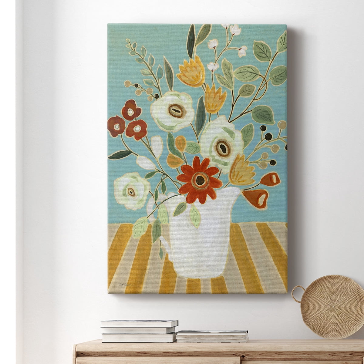 Joyful Blossoms I Premium Gallery Wrapped Canvas - Ready to Hang